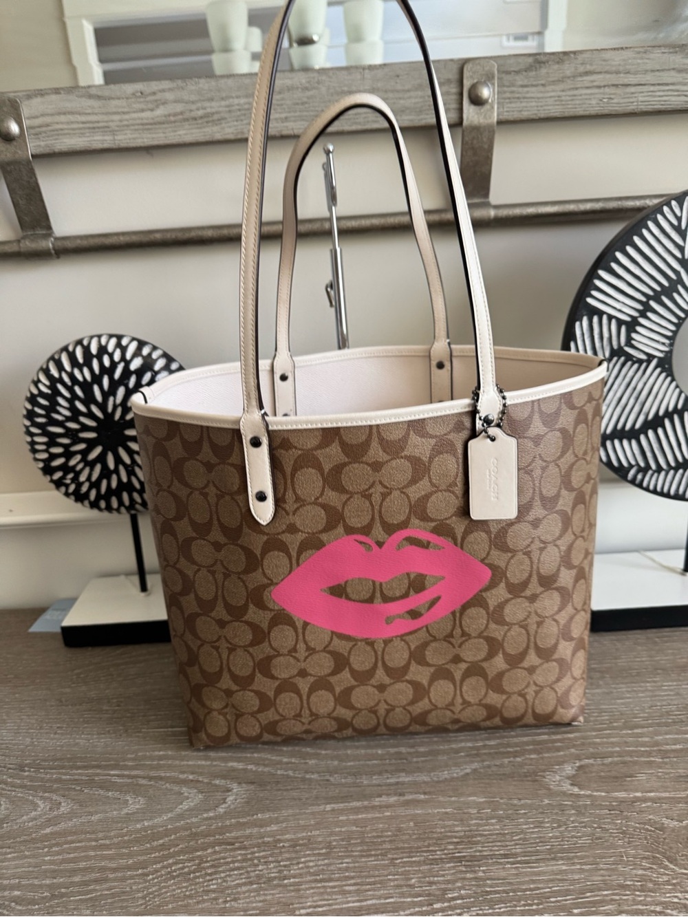 Coach Reversible Signature Canvas Tote Bag - Picture 6 of 16